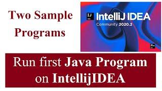 Run First Java program on IntelliJ IDEA