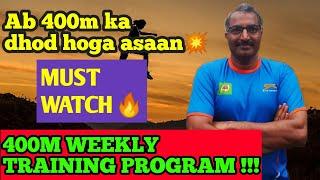 400m workout weekly training program for all groups | 400m workout | 400 meters training plan | 400m