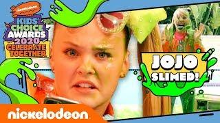 JoJo Siwa Gets Slimed AT HOME!  KCAs 2020 Favorite Social Music Star | Kids' Choice Awards | Nick