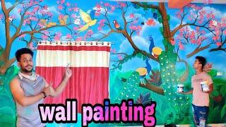 nature wall painting ॥ beautiful painting ॥ rj art creation