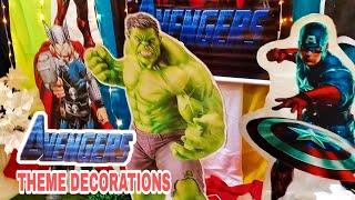 HOW TO MAKE THE AVENGERS BIRTHDAY THEME PARTY DECORATIONS AT HOME