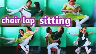 chair lap sitting  challenge sister vs sister# funnyvideo#challengevideo  @shikhanaturalvlogs9457