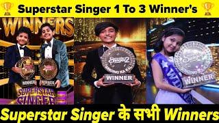 Superstar Singer 3 Winner Runner up | Superstar Singer All season 1 To 3 Winner's