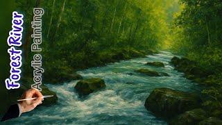 How to paint water easy Acrylic painting