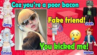  TEXT TO SPEECH  My Bacon Bestie Left Me When She Became Rich  Roblox Story