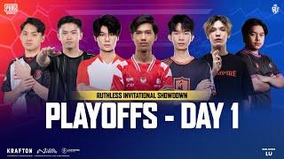 [EN] PUBG MOBILE RUTHLESS INVITATIONAL SHOWDOWN PLAYOFFS DAY 1 FT. #BTR #DRS #HORAA #A1 #TJB #I8 #AE