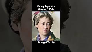 Young Japanese Woman, 1870s, by Suzuki Shinichi, Brought To Life