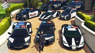 GTA 5 - Stealing POLICE Supercars with Michael! (Real Life Cars #131)