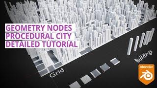 Create a step by step procedural city in 15 minutes with Blender Geometry Nodes