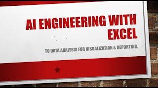 AI engineering with Excel for Data Analysis/Day 1.