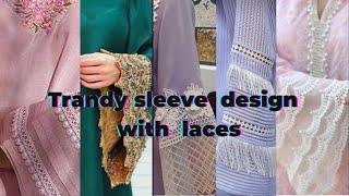 trandy sleeve design with laces!! sleeve design 2022!! #fashionzipper #sleeve design with laces