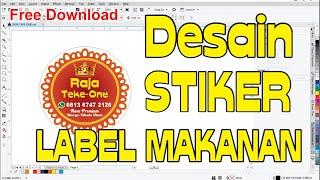 desain stiker label makanan free file cdr