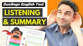 Master Class! Interactive Listening & Summary Course for the Duolingo English Test