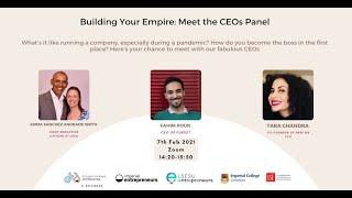 How to Build Your Empire: Meet the CEOs, Future Frontiers Conference 2021, LSE & Imperial