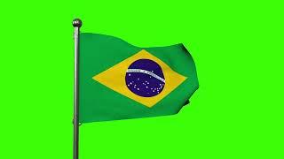 Green Screen bandeira do Brasil, para edição de vídeos.