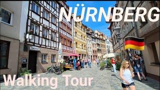 Nürnberg, 4K Walking tour in a Beautiful Sunny day (Bavaria) Germany 