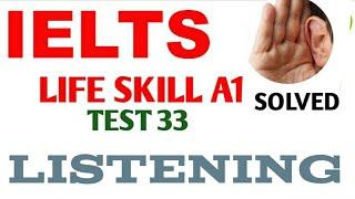 A1 Life Skills | A1 Listening with Question & Answers | A1 listening | test 33