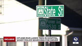 Hit-and-run lands teen in hospital, Sandy police searching for driver