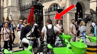 BRAINLESS, BICYCLES ABANDONED IN THE MIDDLE OF HORSE GUARDS GATE, WHO THEY THINK THEY ARE 