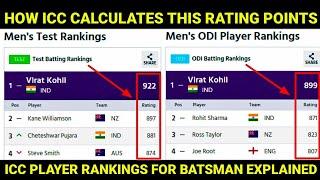 ICC Player Rankings for batsman Explained | Understanding the ICC Ranking System | ICC Rating Points