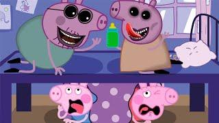 Zombie Apocalypse, Mummy Pig Zombie Visit Peppa's Family At Night! | Peppa Pig Funny Animation