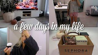 a few days in my life: working from home, sephora haul, repurchases/ trying new products + much more