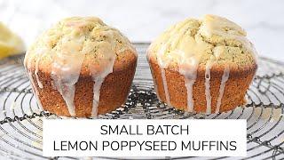 Easy Lemon Poppyseed Muffins | Recipe makes TWO!