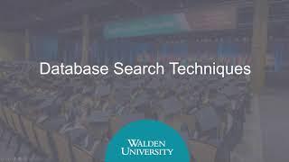 Short video: Database search techniques