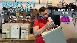 Baby AT Systems! Teardown, Test and Repair! Vintage computer towers from the '90s.