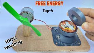 Free Energy Generator 100% working With Two Dc Motor || Top-4 Free Mobile Charger || Magnetic Motor