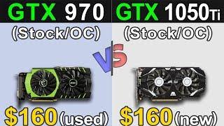 GTX 970 Vs. GTX 1050 Ti | Stock and Overclock | New Games Benchmarks