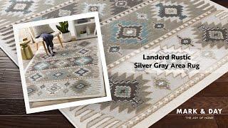 Landerd Rustic Silver Gray Area Rug