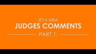 ABIA Judges Comments Part 1