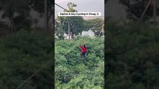 Zip line sky cycling in Vizag kailashagiri