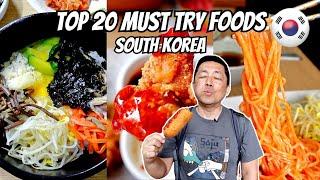 TOP 20 MUST EATS IN KOREA!  Korean Food Guide - What to eat in South Korea!