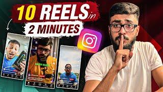 Create 10 Instagram Reels in Just 2 Mints | Instagram Reels Tutorial