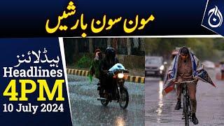 Weather Updates | Monsoon rains | Heavy Rain | 4PM Headlines - Aaj News