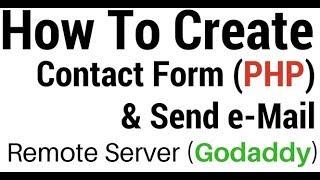 PHP mail() Create Contact Form And Send eMail Code On GoDaddy Host