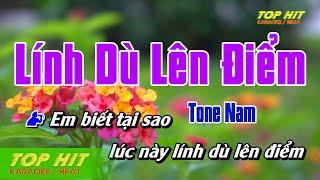 Lính Dù Lên Điểm Karaoke Tone Nam (Song Ca) Nhạc Sống | TOP HIT KARAOKE