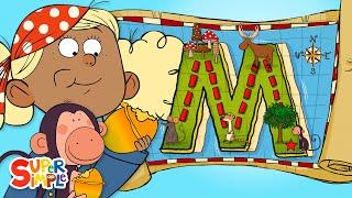 Alphabet Cartoon - The ABC Pirates have a Magical Adventure on "M" Island