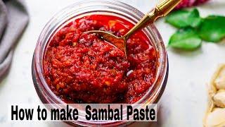 How to make Malaysian Sambal paste | Perfect for Nasi Lemak Sambal