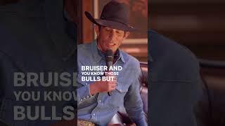 JB Mauney talking about the legendary bull, Bushwhacker  • • • • #rodeo #bullriding #nfr  #jbmauney