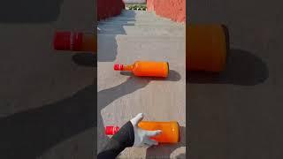 Breaking glass bottles ! Experiment on stairs #shorts #asmr #satisfying