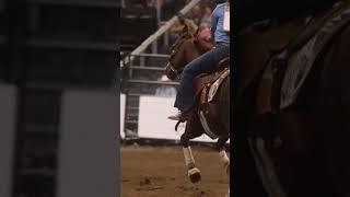 Barrel racing at The CFR ‌  Hanging Horses  ‌#rodeo #barrelracing