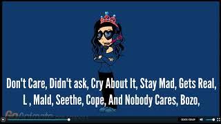 Don't Care Didn't Ask, Cry About It, Stay Mad, Gets Real, L, Maild Seethe, Cope, (Free To Use Clips)