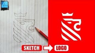 Affinity Designer Tutorial: How to create a Lion logo from a sketch.