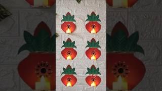 Stunning Wall Decor for Festivals | DIY Cardboard Kalash with Candles #diy #diwali2024 #craft #short