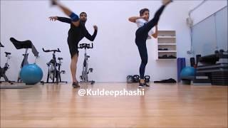 Jacquline Fernandez martial arts training for next movie with (Kuldeep Shashi)