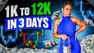 Female Trader Turns 1k into 12k in 3 days | JEREMY CASH