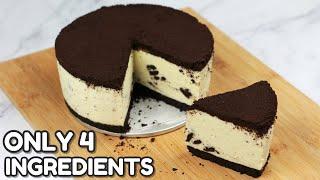 ONLY 4 INGREDIENTS OREO CHEESECAKE! [ NO GELATIN, NO BAKE, NO MIXER ]